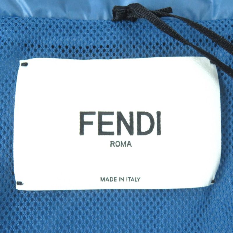 Fendi 23SS Fan087 Baguette BAG Jacket Baguette Bag Jacket Zip Up Jacket Blue S