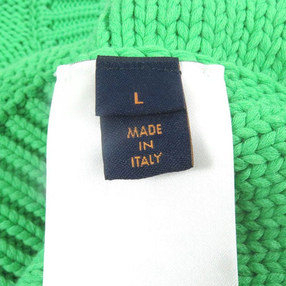 Louis Vuitton 23AW LV Logo Hardware Hand Knit Monogram Cotton Crew Neck