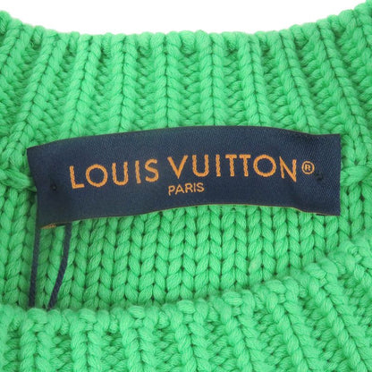 Louis Vuitton 23AW LV Logo Hardware Hand Knit Monogram Cotton Crew Neck