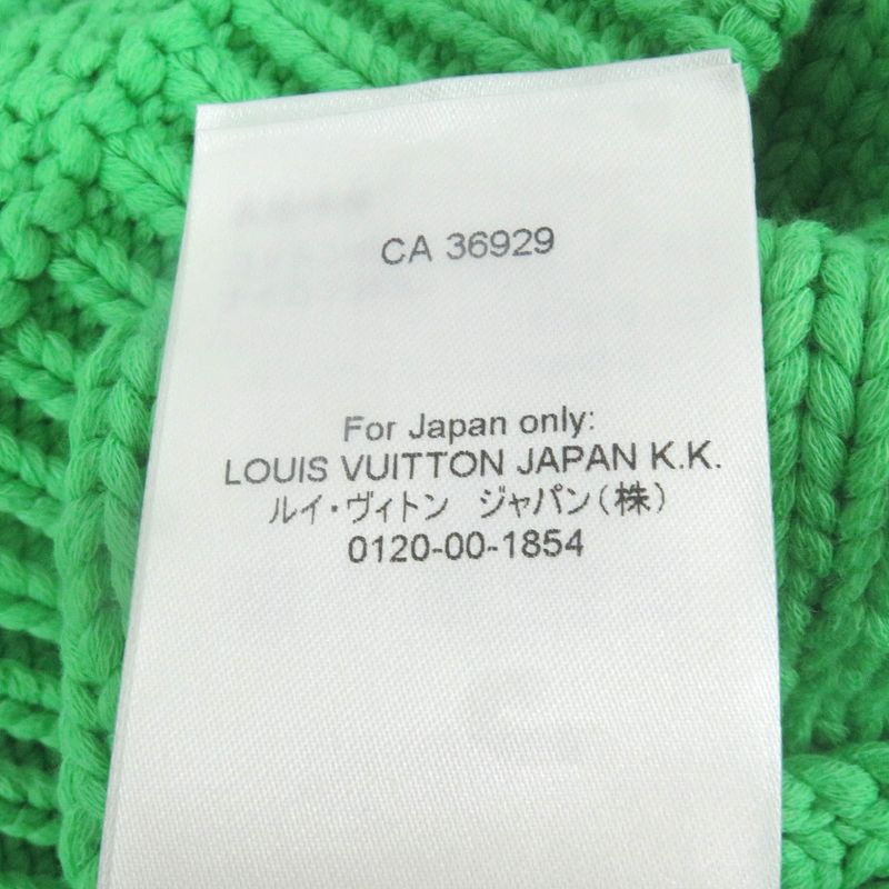 Louis Vuitton 23AW LV Logo Hardware Hand Knit Monogram Cotton Crew Neck
