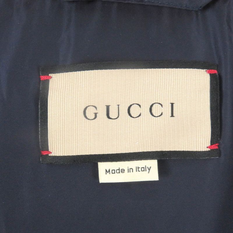 Gucci 23AW 762559 GG Canvas Logo All Over Patterned Hooded Down Jacket Puffy