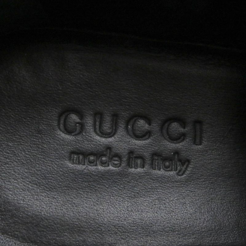 Gucci 699552 Maxi GG Lace-up Canvas Leather Piping Thick Soled Low Cut Shoes