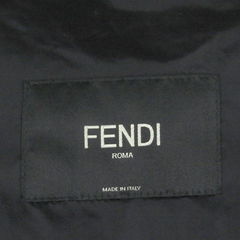 Fendi 19AW Faa641 FF Logo Zucca Material Switch Hooded Down Jacket Padded