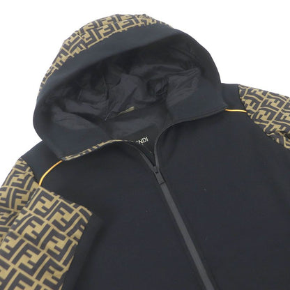 Fendi 19AW Faa641 FF Logo Zucca Material Switch Hooded Down Jacket Padded