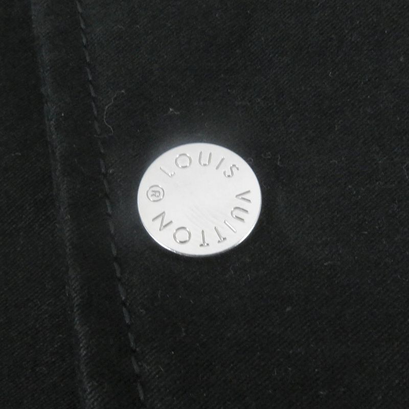 Louis Vuitton 19SS Logo Embroidery Sleeve Lamb Leather Varsity Jacket Stajan