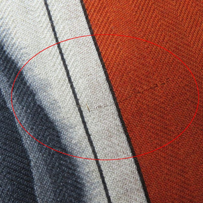 Hermes 23AW Rectangle Ample Fleur Cashmere Silk Etoupe / Orange/ Indigo Stole