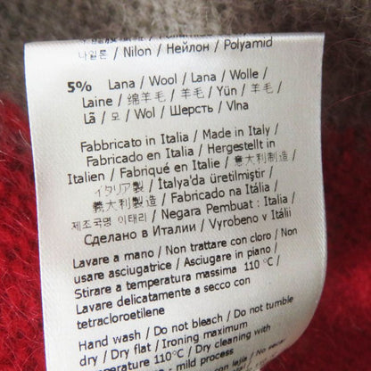 Fendi 2022 Fzx963 Mohair Wool Geometric Long Sleeve Knit Pullover Multi 34