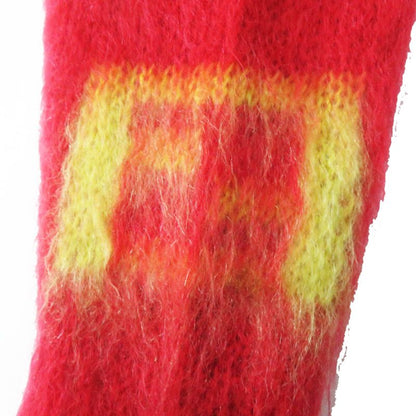 Fendi 2022 Fzx963 Mohair Wool Geometric Long Sleeve Knit Pullover Multi 34