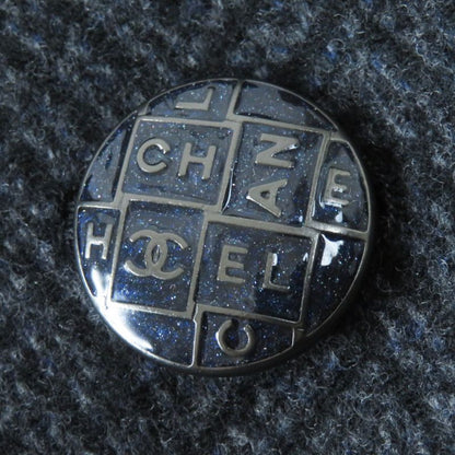 CHANEL P59659 Wool Cashmere Herringbone Pattern With Logo And Coco Mark Buttons