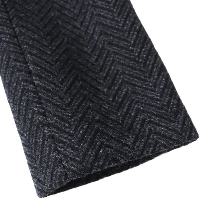 CHANEL P59659 Wool Cashmere Herringbone Pattern With Logo And Coco Mark Buttons