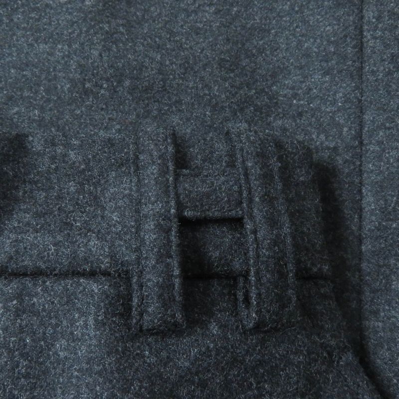 Hermes Cashmere Blend H Motif Knee-length Wool Tight Skirt Charcoal Gray 42