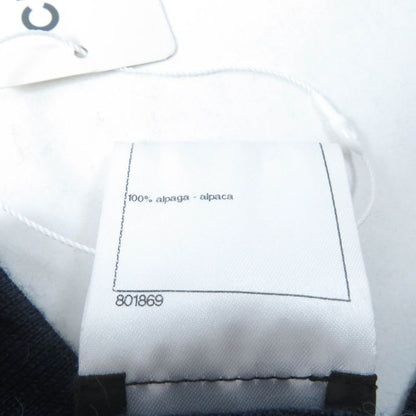 CHANEL P44155 100% Alpaca Coco Mark Elephant Crewneck Long Sleeves Knit Navy 38