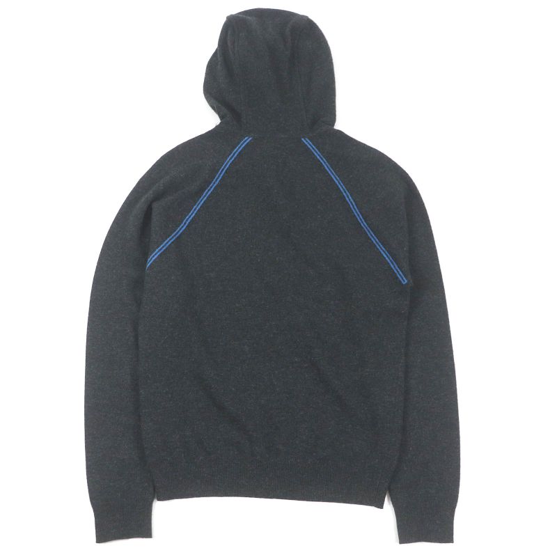 Hermes 20AW Wool Cashmere H Logo Pullover Hoodie Knit Hoodie Dark Gray S Made