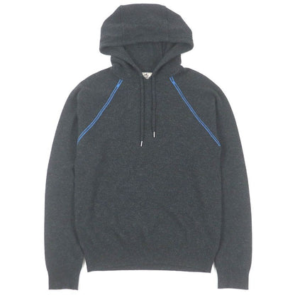 Hermes 20AW Wool Cashmere H Logo Pullover Hoodie Knit Hoodie Dark Gray S Made