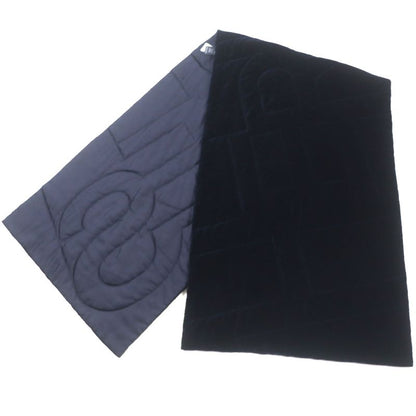 Hermes 100% Silk H Motif Velour Logo Quilted Padded Large Scarf Blanket Shawl