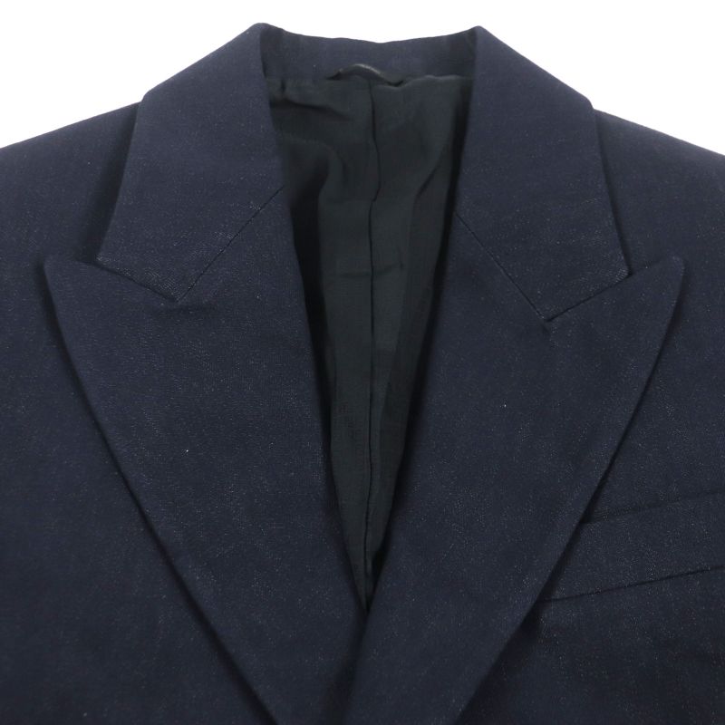  Fendi 2021 Ff0652 Logo Buttons Lined With FF Logo Pattern Denim Single