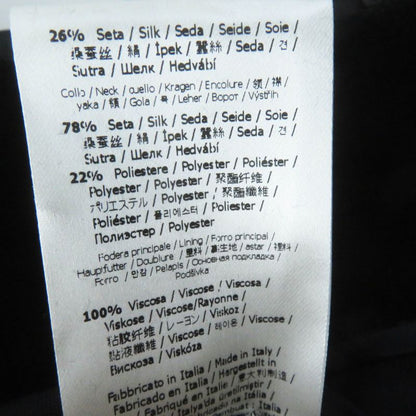 Fendi 2021 Fj7223 Velvet Cropped Jacket In Silk Blend Satin Fabric Black 40