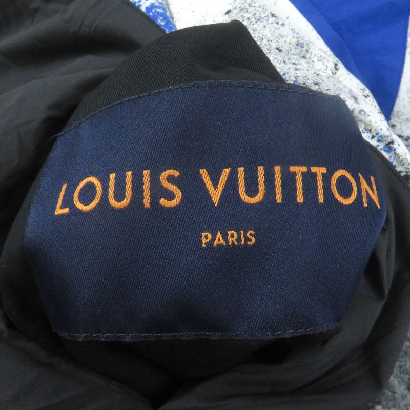 Louis Vuitton 20SS Reversible Monogram Padded Vest Gilet Black Blue 46 Made In