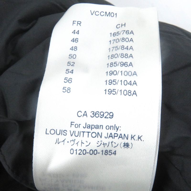 Louis Vuitton 20SS Reversible Monogram Padded Vest Gilet Black Blue 46 Made In