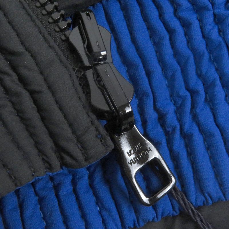 Louis Vuitton 20SS Reversible Monogram Padded Vest Gilet Black Blue 46 Made In