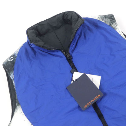 Louis Vuitton 20SS Reversible Monogram Padded Vest Gilet Black Blue 46 Made In