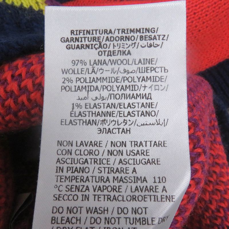 Gucci 724770 Wool GG Logo Jacquard Docking Design Turtleneck Knit Sweater