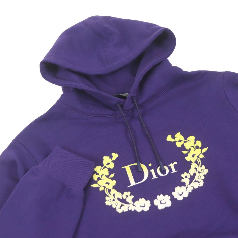 DIOR Homme 22AW 313j691a0531 Cotton Logo Embroidery Pullover Hoodie Purple M
