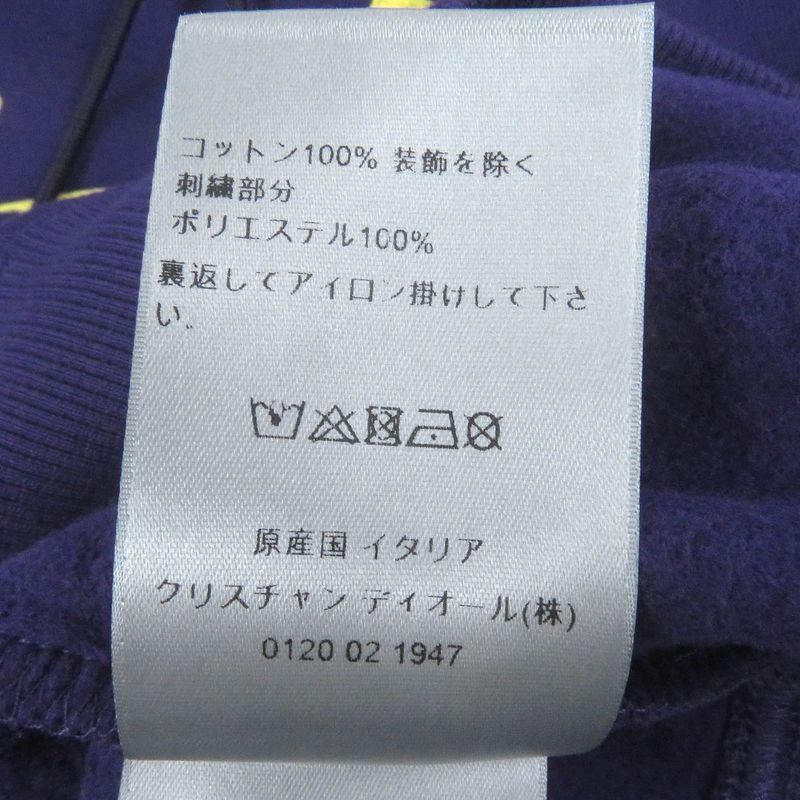 DIOR Homme 22AW 313j691a0531 Cotton Logo Embroidery Pullover Hoodie Purple M
