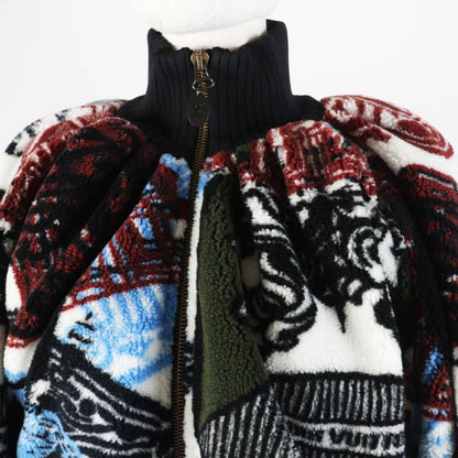 Louis Vuitton 21AW Fornasetti Boa Fleece Zip Up Jacket Multi 32 Made In Italy