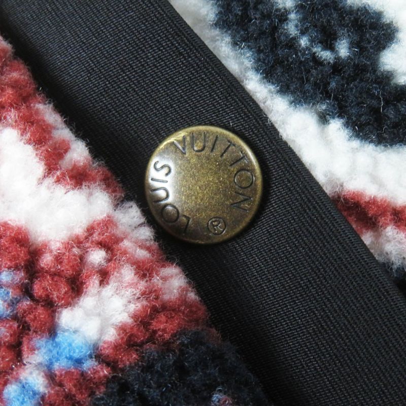 Louis Vuitton 21AW Fornasetti Boa Fleece Zip Up Jacket Multi 32 Made In Italy