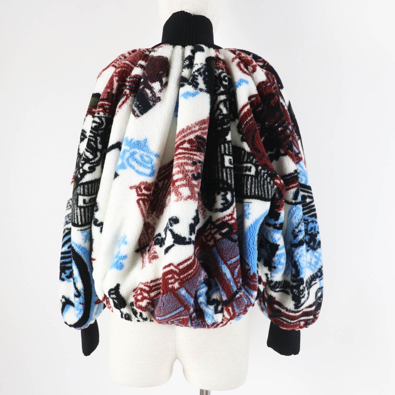 Louis Vuitton 21AW Fornasetti Boa Fleece Zip Up Jacket Multi 32 Made In Italy