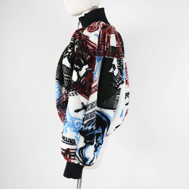 Louis Vuitton 21AW Fornasetti Boa Fleece Zip Up Jacket Multi 32 Made In Italy