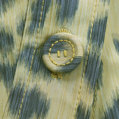 DIOR Homme 22AW 243c425a5646 Leopard 2WAY Shirt Jacket Poncho Yellow Green 46