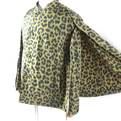 DIOR Homme 22AW 243c425a5646 Leopard 2WAY Shirt Jacket Poncho Yellow Green 46