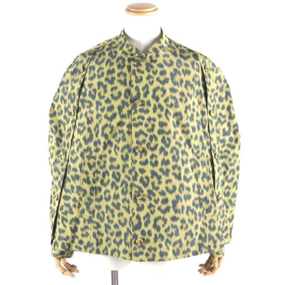 DIOR Homme 22AW 243c425a5646 Leopard 2WAY Shirt Jacket Poncho Yellow Green 46