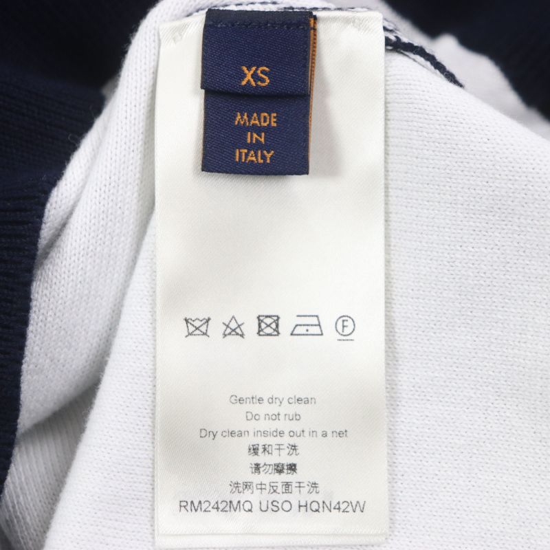  Louis Vuitton 2024 Hqn42w Monogram Gradient Knit Sweater Navy XS Made In