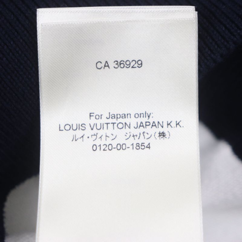  Louis Vuitton 2024 Hqn42w Monogram Gradient Knit Sweater Navy XS Made In