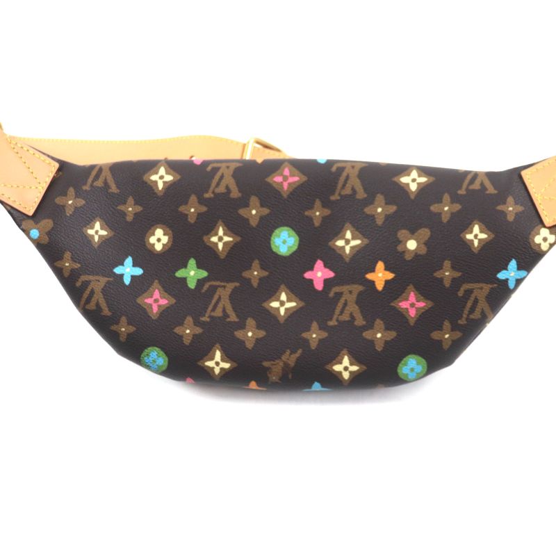 Louis Vuitton M24858 Rush Bum Bag Chocolate Monogram Craggy Canvas Leather Use