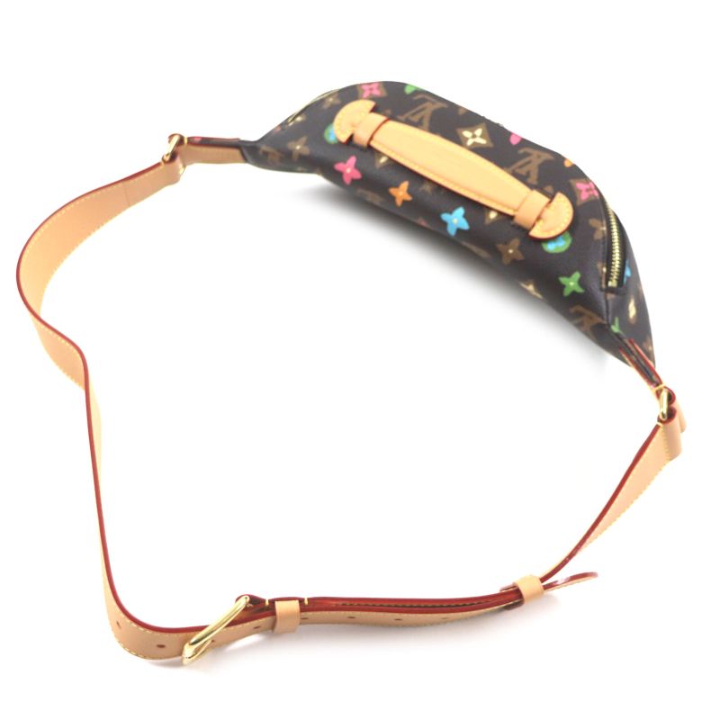 Louis Vuitton M24858 Rush Bum Bag Chocolate Monogram Craggy Canvas Leather Use