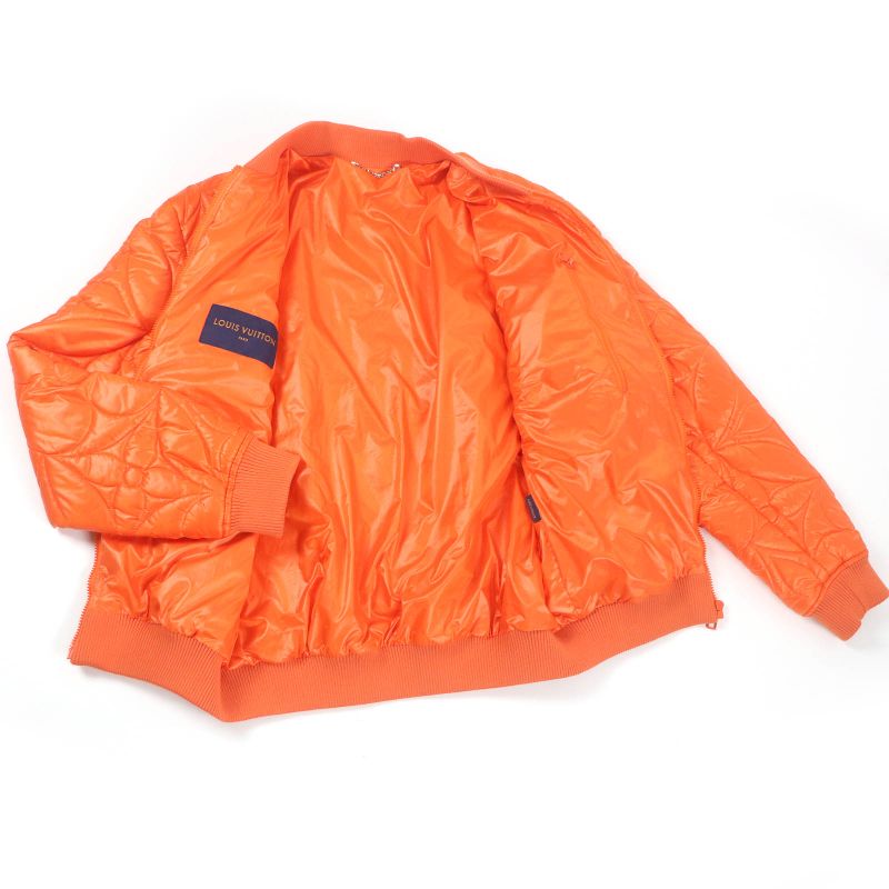 Louis Vuitton 22SS LV SE Monogram Flower Quilted Jacket Blouson Orange 48 Made