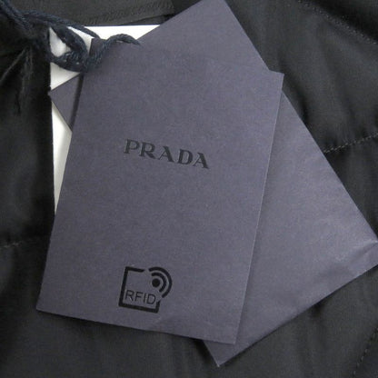 Prada 22AW Sgo132 Triangle Logo Cotton Belted Mod Coat Navy L Made In Italy