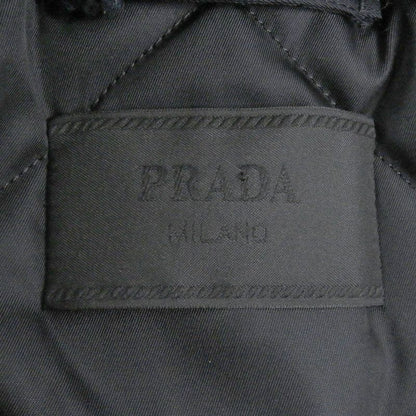 Prada 22AW Sgo132 Triangle Logo Cotton Belted Mod Coat Navy L Made In Italy