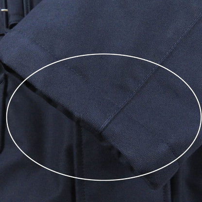 Prada 22AW Sgo132 Triangle Logo Cotton Belted Mod Coat Navy L Made In Italy