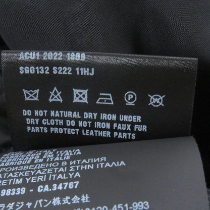 Prada 22AW Sgo132 Triangle Logo Cotton Belted Mod Coat Navy L Made In Italy