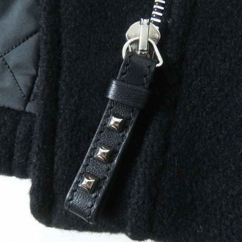 Hermes 23AW 3h0208dw 100% Cashmere Sheepskin Medor Hardware Padded Jacket