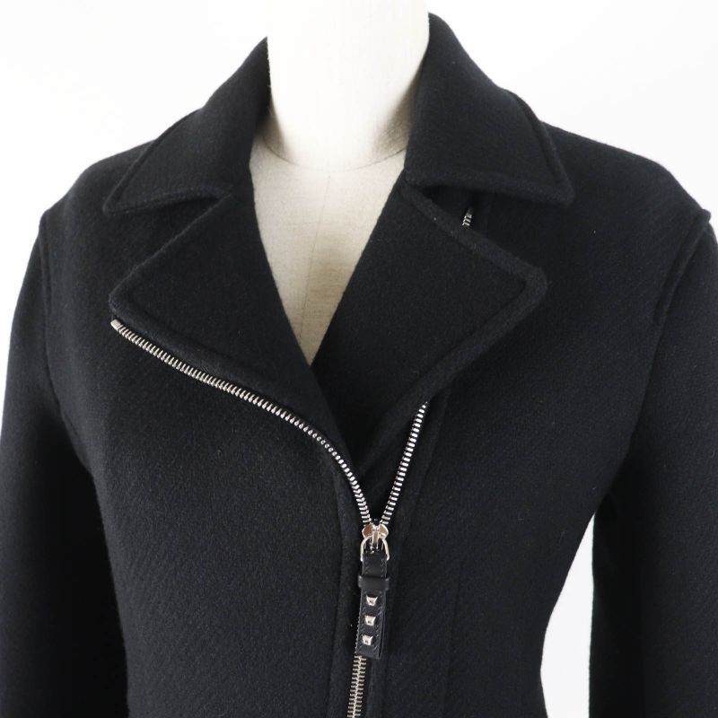 Hermes 23AW 3h0208dw 100% Cashmere Sheepskin Medor Hardware Padded Jacket