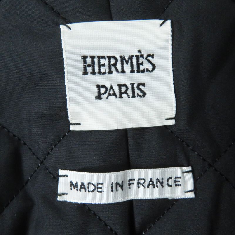 Hermes 23AW 3h0208dw 100% Cashmere Sheepskin Medor Hardware Padded Jacket