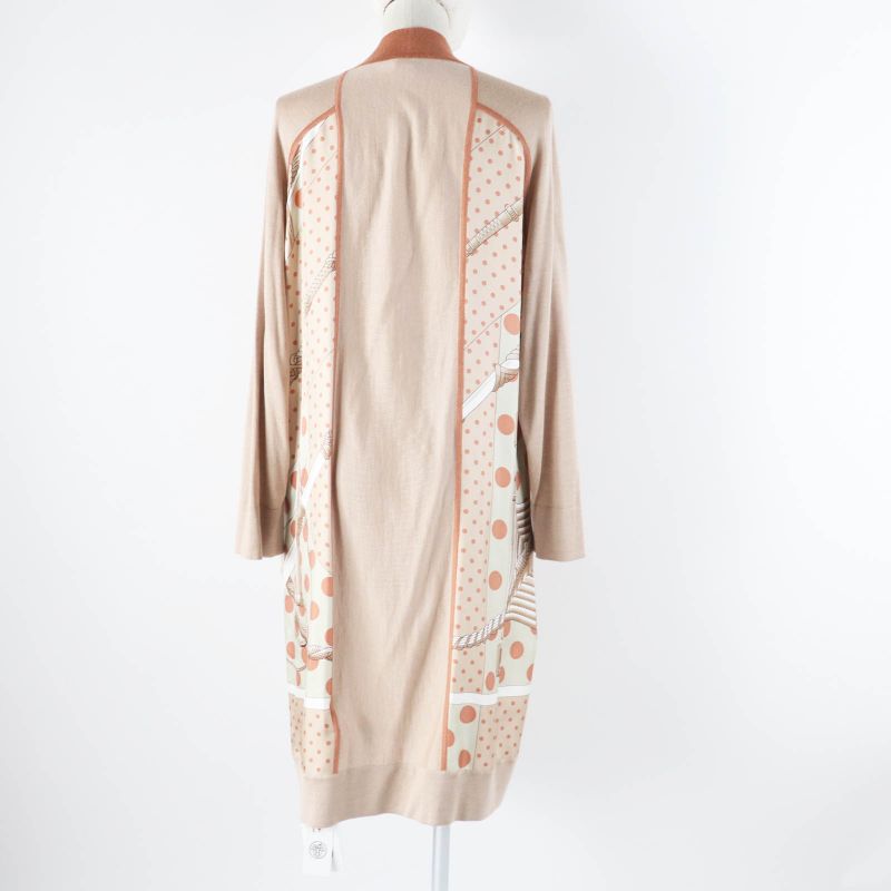 Hermes 21AW Clic Clac A Pois Clic Clac Silk Cashmere Serie Buttoned Twill