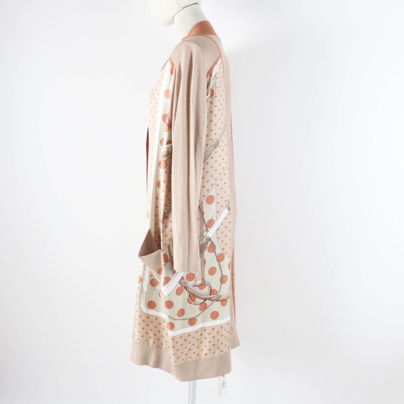 Hermes 21AW Clic Clac A Pois Clic Clac Silk Cashmere Serie Buttoned Twill