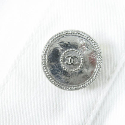 CHANEL P70204 Cotton Coco Mark Button Camellia Embossed Cropped Denim Jacket